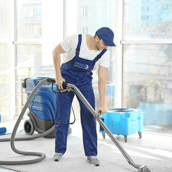 Satisfied residential cleaning client